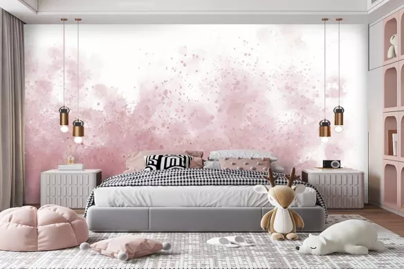 Papier Peint sur mesure Rose Scintillant