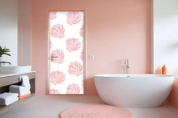 Sticker Porte Pink Shells