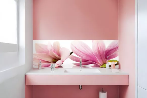 Crédence magnolia rose