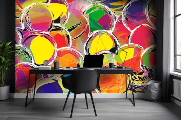Tapisserie bureau bulle éclat