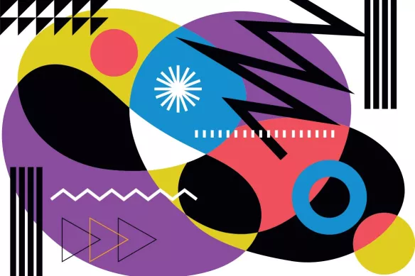 tableau coloré abstrait guet apens