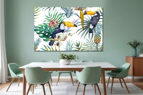 Toile animal toucans