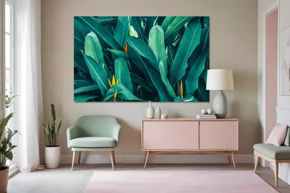 Toile nature fleurs du paradis