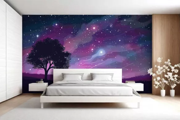 Tapisserie paysage ciel d'été