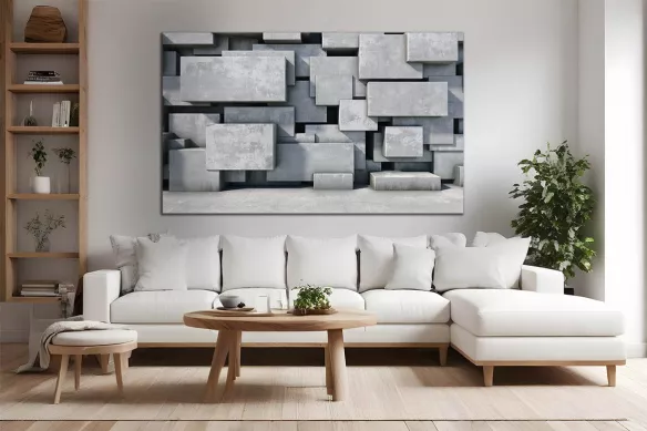 Toile 3d cubes
