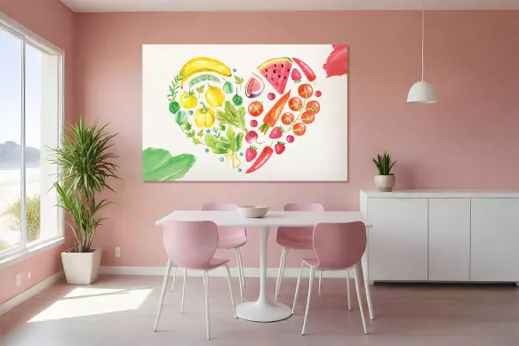 Tableau Déco Cuisine Cœur de Vitamines
