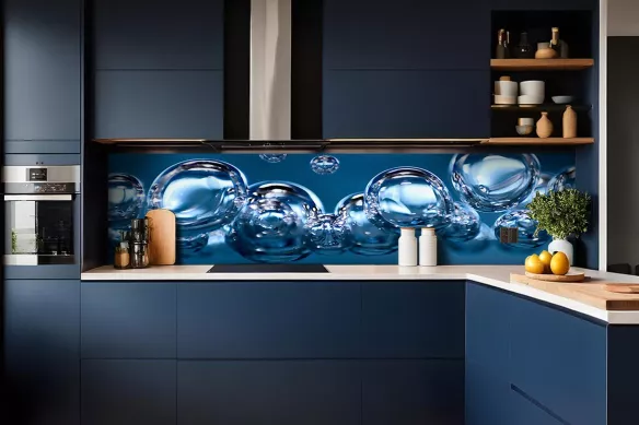 Crédence cuisine bubbles