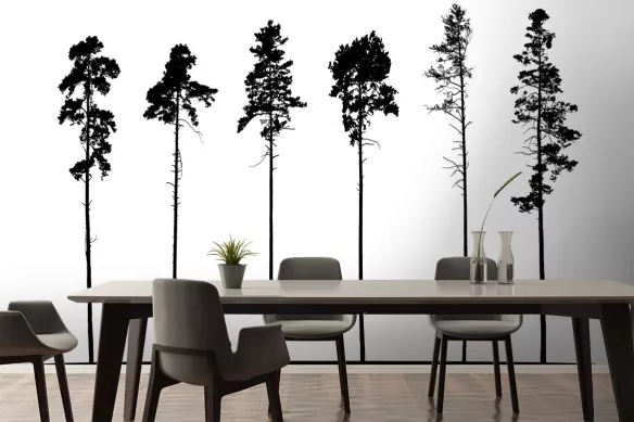 Arbre fin et noir