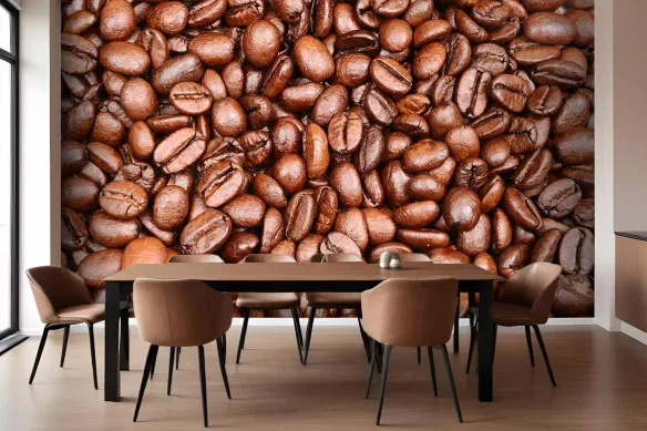 Tapisserie grains de café
