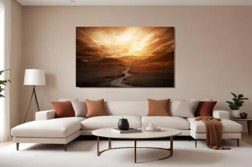 Toile photo road valley
