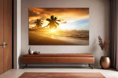 Tableau déco paysage Palmiers