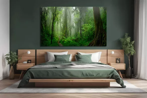 Tableau décoration murale foret jungle