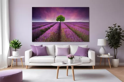 Tableau paysage Champ de lavande