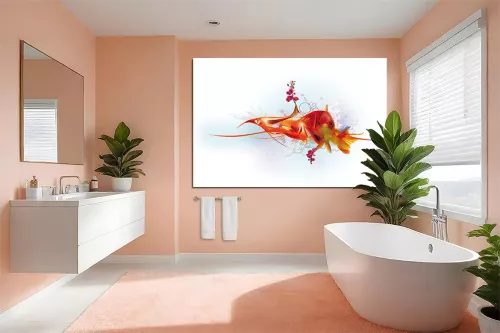 Toile poisson rouge