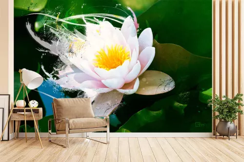 Papier Peint Fleuri Lotus