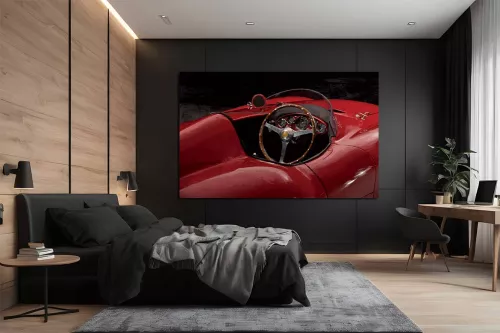 Tableau photo voiture rouge