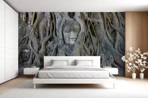 Papier peint panoramique chambre Bouddha Ayutthaya