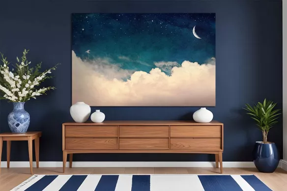 toile XXL Flying to the moon