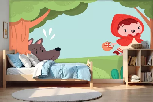 Papier Peint  décoration le petit chaperon rouge