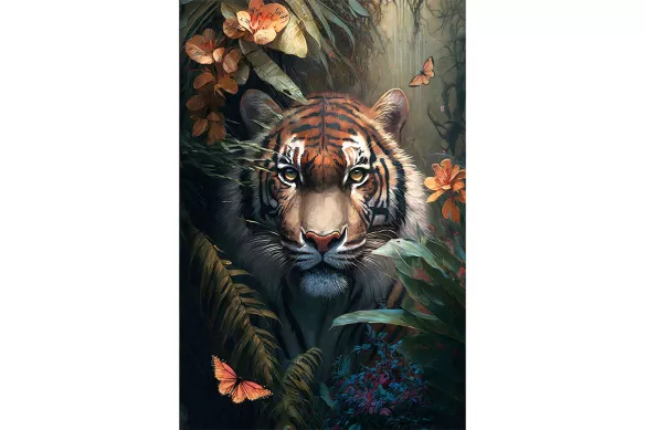 Tableau animaux Tigre Majestueux