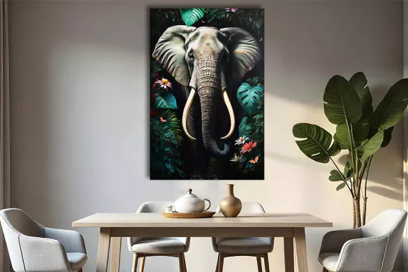 Tableau Éléphant Majestueux