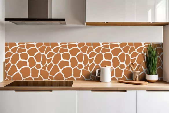 Crédence Cuisine Moderne Motif Girafe
