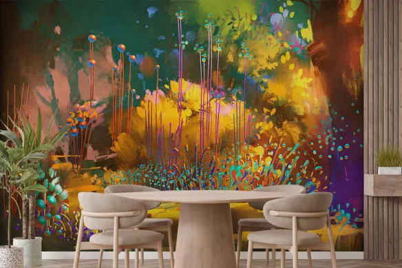 Papier peint forêt imaginaire
