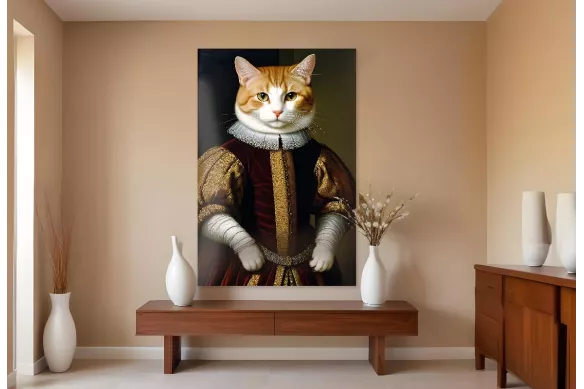 Tableau Peinture - Renaissance du Chat Roux