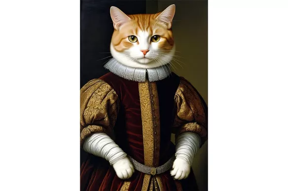 Peinture sur toile - Renaissance du Chat Roux