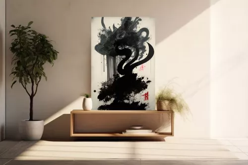 Toile abstraite Encre de Chine