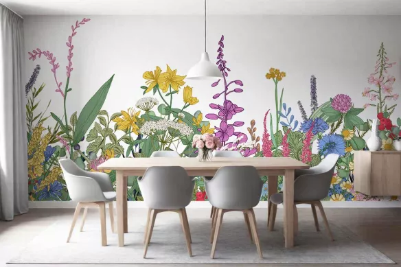 Papier peint tendance fleuri Les beaux jours