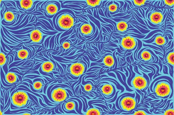 Papier Peint sur Mesure - Folles Fleurs