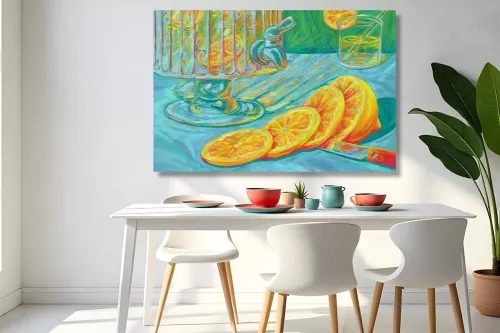 Tableau Moderne Acidulé - Matinée Citronnée