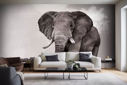 Papier peint Eléphant de la Savane