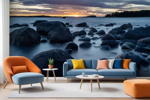 Papier Peint chambre Rocher et Mer