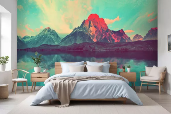Papier peint montagne atypique