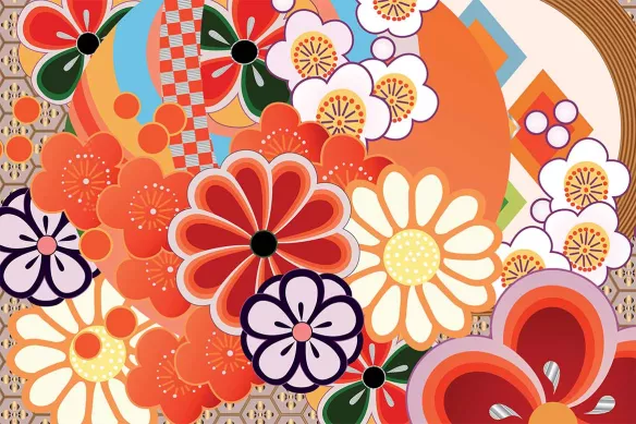 Papier peint Coloful Flowers