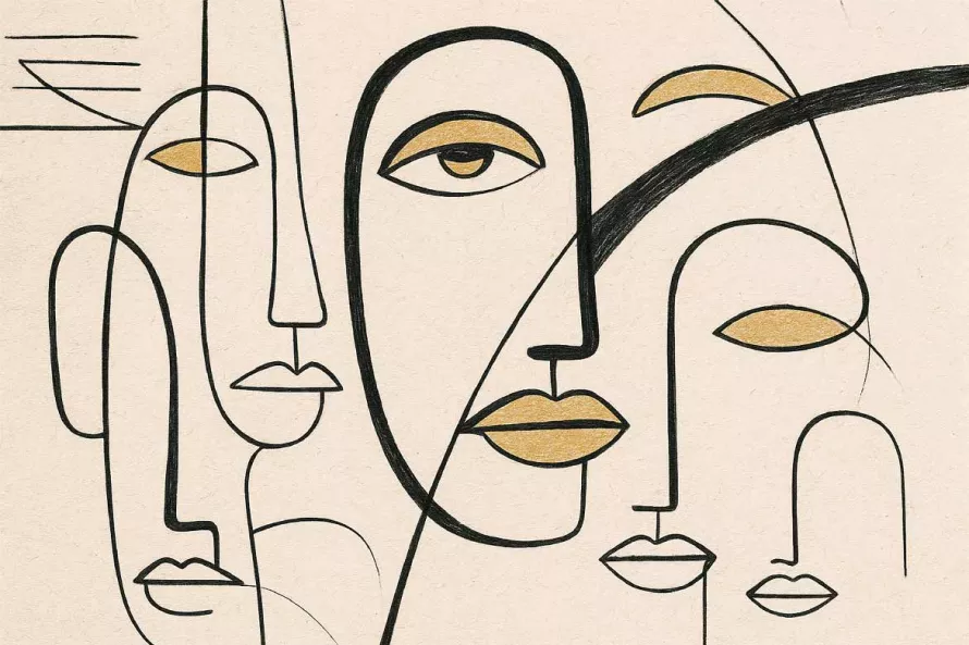 Tableau Line Art |Décoration Murale | Minimalia