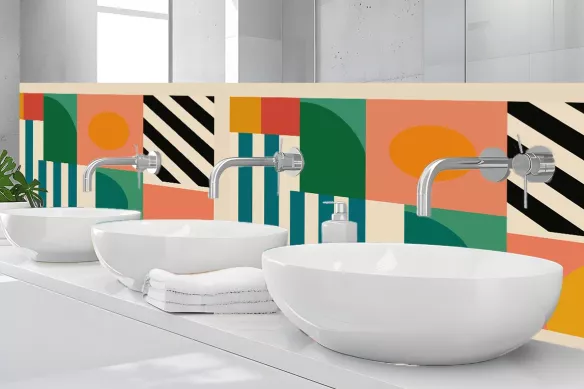 Crédence Salle de Bain - Jeu de Formes
