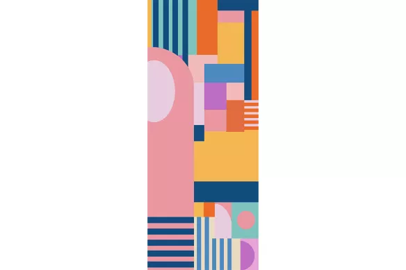 Stickers de Porte coloré et géométrique - Géocolor