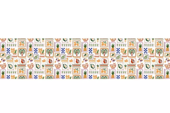 Crédence de Cuisine blanche - Animaux Tropicaux Chic