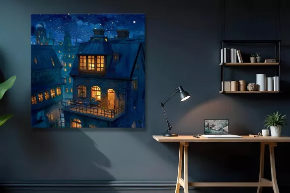 Tableau Décoratif dans un bureau - Lumière du foyer