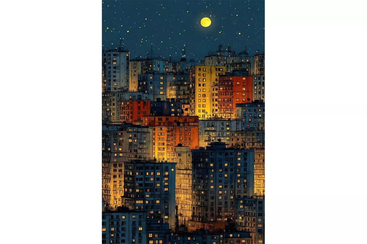 Tableau sur toile salle a manger - Reflet de la lune