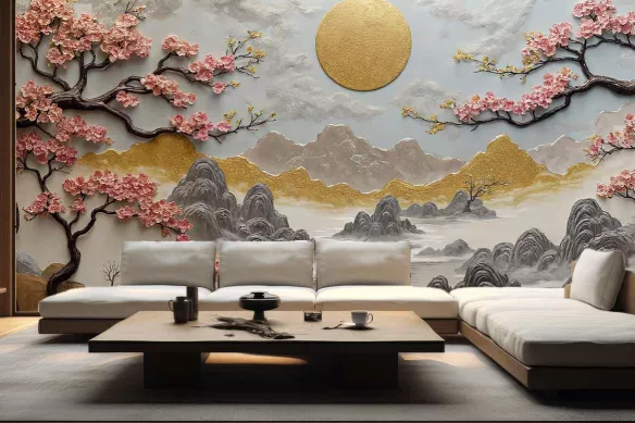 Tapisserie Japonaise pour salon - Relief Traditionnel