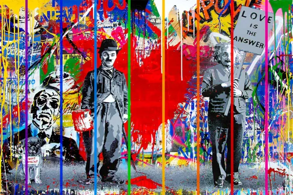 Papier Peint Salon Street Art - Les Penseurs