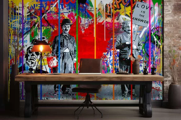 Papier Peint industriel Street Art - Les Penseurs