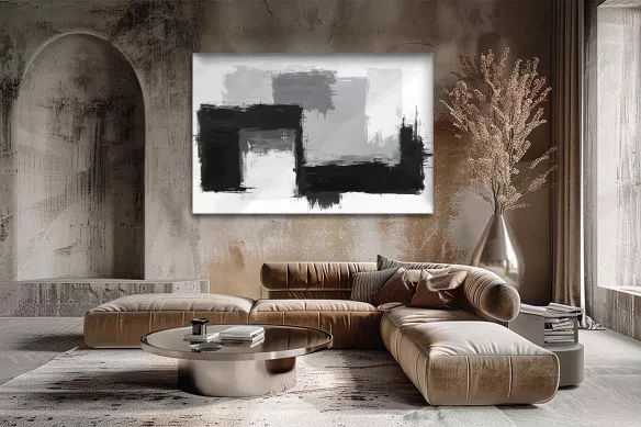 Tableau salon Noir et Blanc - Black Attrack