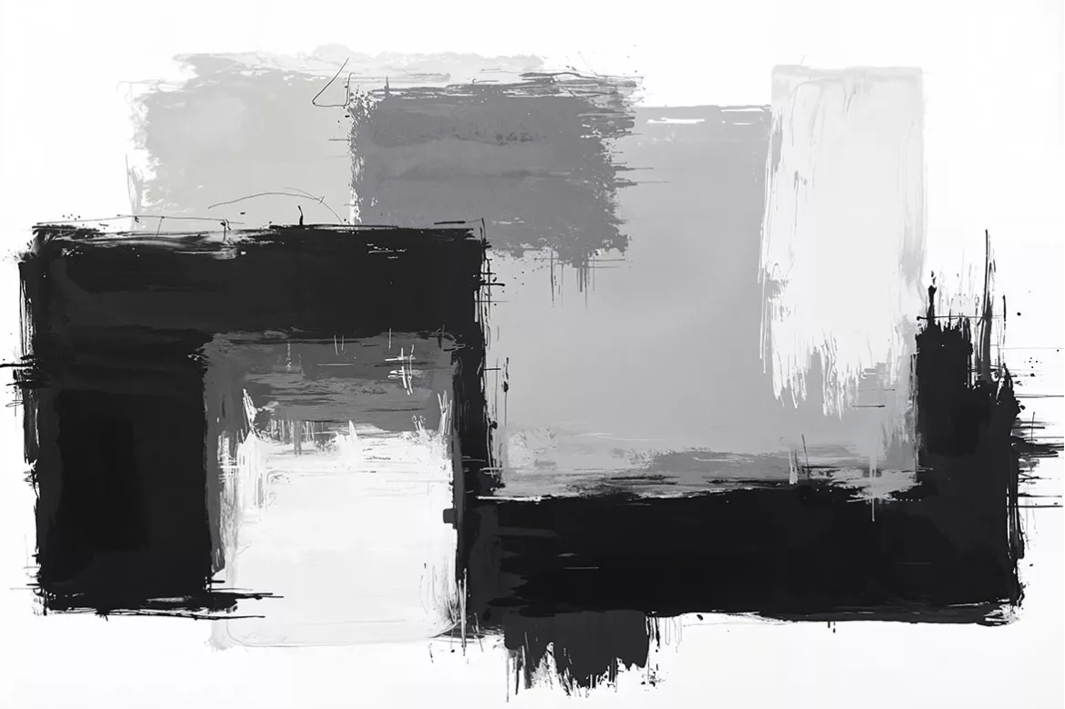 Tableau Noir et Blanc chambre - Black Attrack