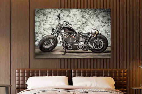 Tableau sur verre - Moto vintage