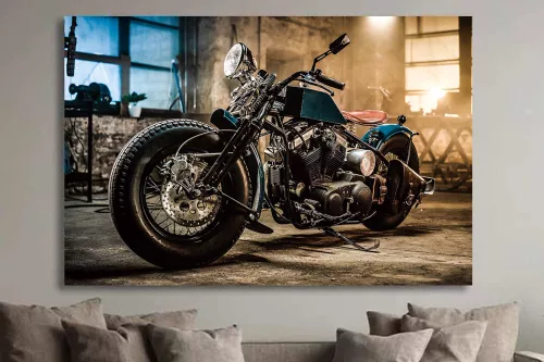 impression en verre - Moto custom